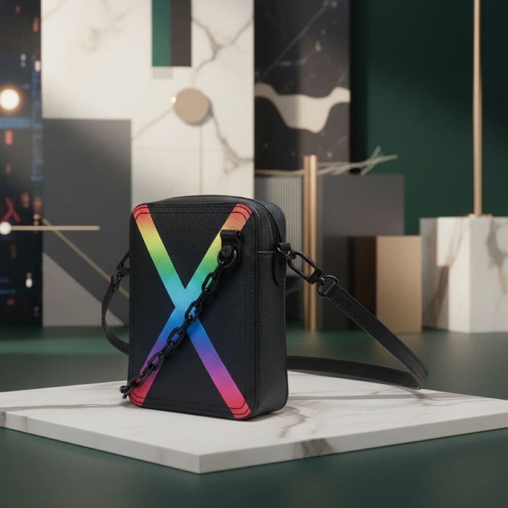 Louis Vuitton Messenger Bag Rainbow Shoulder Black